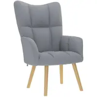 vidaXL Fauteuil relax gris clair Tissu
