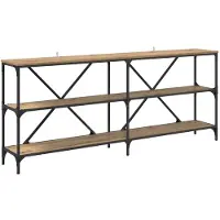 vidaXL Table console avec étagère Chêne artisanal 180 x 30 x 75 cm