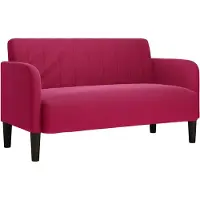 vidaXL Canapé deux places vin rouge 109 cm velours