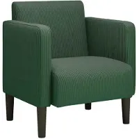 vidaXL Canapé-chaise accoudoirs vert foncé 54 cm tissu velours côtelé