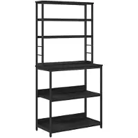 vidaXL Étagère de cuisine noire imitation chêne 80 x 40 x 168 cm Bois composite