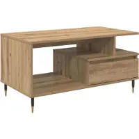 vidaXL Table basse en chêne Artisan 90 x 49 x 45 cm Bois composite