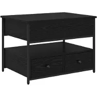 vidaXL Table basse noire imitation chêne 70 x 50 x 54,5 cm Bois composite