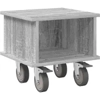 vidaXL Support TV, 37 x 35 x 35 cm, imitation bois Sonoma gris