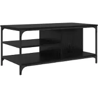 vidaXL Table basse noire imitation chêne 100 x 50 x 45 cm Bois composite