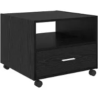 vidaXL Table basse noire imitation chêne 55 x 55 x 45 cm Bois composite