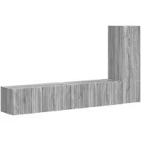vidaXL Ensemble de meubles TV mural 3 pcs Gris Sonoma Bois composite