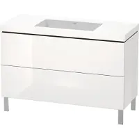 Duravit L-Cube c-bonded Ensemble vertical, 2 tiroirs, sans trop-plein, sans trou pour robinetterie, 1200x698x480mm, LC6939N2222