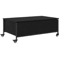 vidaXL Table basse noire imitation chêne 91 x 55 x 32 cm Bois composite
