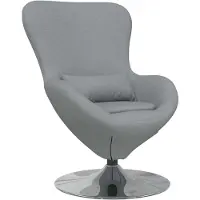 vidaXL Fauteuil œuf Gris clair 63 x 73 x 90 cm tissu