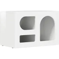 vidaXL Armoire TV blanc brillant 60 x 35 x 40 cm Bois composite