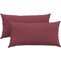 vidaXL Coussins de canapé 2 pcs Bordeaux 80 x 40 cm tissu