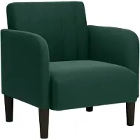 vidaXL Fauteuil avec accoudoirs vert foncé 54 cm velours