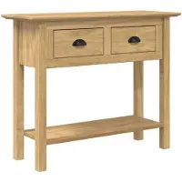 vidaXL Table console avec tiroir BODO Marron miel 91 x 34.7 x 74 cm