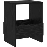 vidaXL Étagère à magazines noir imitation chêne 35 x 30 x 45 cm