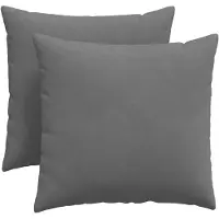 vidaXL Coussins de canapé 2 pcs Gris foncé 45 x 45 cm tissu