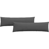 vidaXL Coussins de canapé 2 pcs Gris foncé 145 x 40 cm