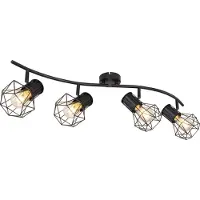 Globo Plafonnier Globo 54017-4 Priska 4xE27 40 W noir