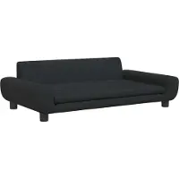 Syfax Lit pour chien noir 100x54x33 cm velours