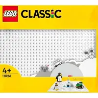 LEGO Plaque de Construction Classic Blanche, 32x32 Tenons, Socle de Base pour Construction et Exposition