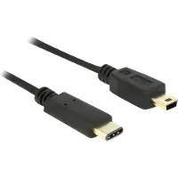 DeLOCK - Câble USB - 24 pin USB-C (M) pour mini-USB de type B (M) - USB 2.0 - 500 mA - 2 m - noir