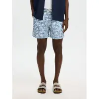 Selected Shorts de bain bleu / blanc
