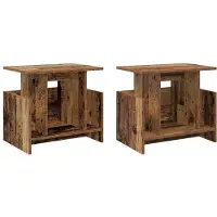 vidaXL Support TV, 2 pièces, bois de récupération, matériau composite en bois