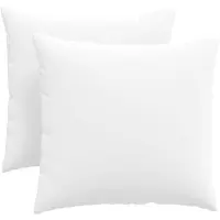vidaXL Coussins de canapé 2 pcs Blanc 45 x 45 cm tissu