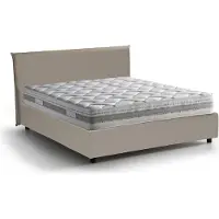 Talamo Italia Morganite - Lit à la Française, Taupe, Matelas Inclus Fabriqué en Italie