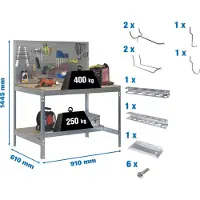 Simon Rack Etabli SIMONWORK BT2 grau 91.0 x 61.0 x 144.5 cm