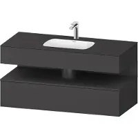 Duravit Collection One lavabo à encastrer avec meuble sous-vasque en console, 1200x550x600mm, niche graphite mat, QA4787049490000
