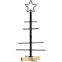 vidaXL Arbre de Noël en métal Noir 60 cm Acier peint par poudre