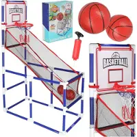 Northio Jeu d'arcade de basket-ball portable avec 2 balles et pompe