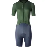 Santini Leaf Short Sleeve Trisuit Vert M Femme