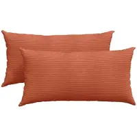 vidaXL Coussins de canapé 2 pcs Rouge orange 80 x 40 cm