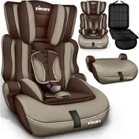 Kiduku Siège auto pour enfants Siège auto 9-36kg Groupe 1+2+3 Marron/Beige