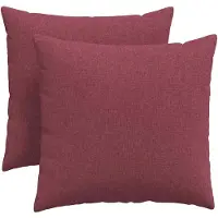 vidaXL Coussins de canapé 2 pcs Bordeaux 45 x 45 cm tissu