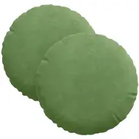 vidaXL Coussins de siège 2 pcs Vert clair Ø 40 x 13 cm Velours
