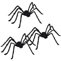 vidaXL Décoration araignée Halloween 3 pcs noir 150 cm