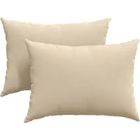 vidaXL Coussins de canapé 2 pcs Crème 70 x 50 cm tissu
