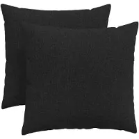 vidaXL Coussins de canapé 2 pcs Noir 45 x 45 cm tissu