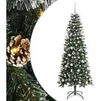 vidaXL Arbre de Noël artificiel vert 180 cm PVC, plastique et acier