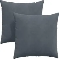 vidaXL Coussins de canapé 2 pcs Gris foncé 80 x 80 cm
