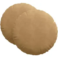 vidaXL Coussins de siège 2 pcs Marron Ø 40 x 13 cm Velours