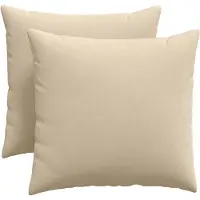 vidaXL Coussins de canapé 2 pcs Crème 50 x 50 cm tissu