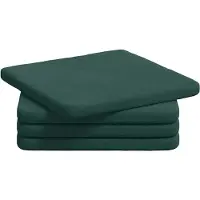 vidaXL Coussins De Siège 4 Pcs Vert Foncé 40 X 40 X 3 Cm Velours