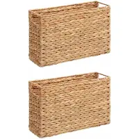 vidaXL Paniers à Magazines avec stockage 2 pcs Naturel 39 x 14 x 25 cm