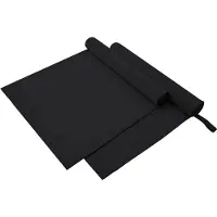 vidaXL Serviettes de sport 2 pcs Noir 180 x 90 cm
