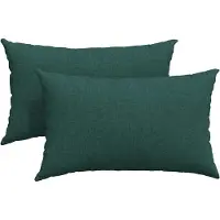 vidaXL Coussins de canapé 2 pcs Vert foncé 50 x 30 cm tissu