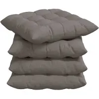 vidaXL Coussins de siège 2 pcs Taupe 40 x 40 x 6 cm tissu